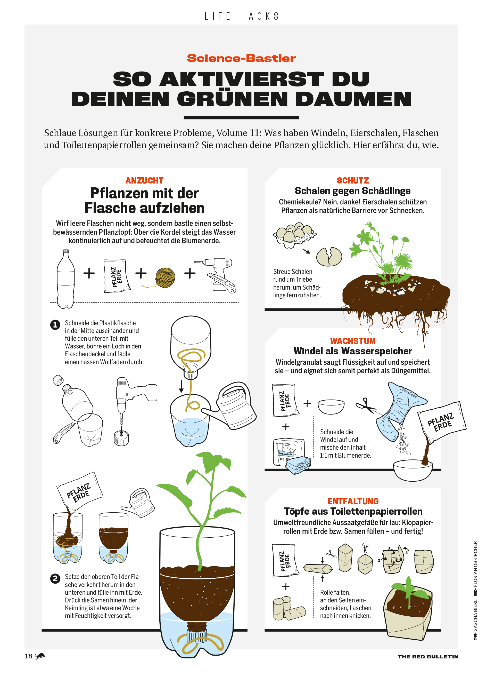 Illustrationen Lifehacks The Red Bulletin 0819