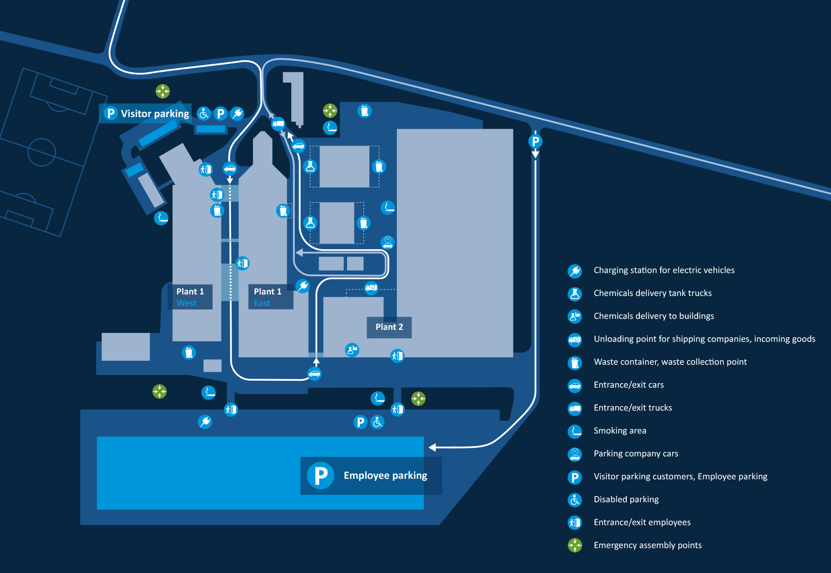 Infografik Lageplan